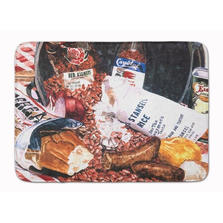 Carolines Treasures Red Beans and Rice Machine Washable Memory Foam Mat 8536RUG